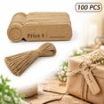 Kraft Paper Tags 100 Pcs with Jute String, Brown Price Label Hang Tags ...