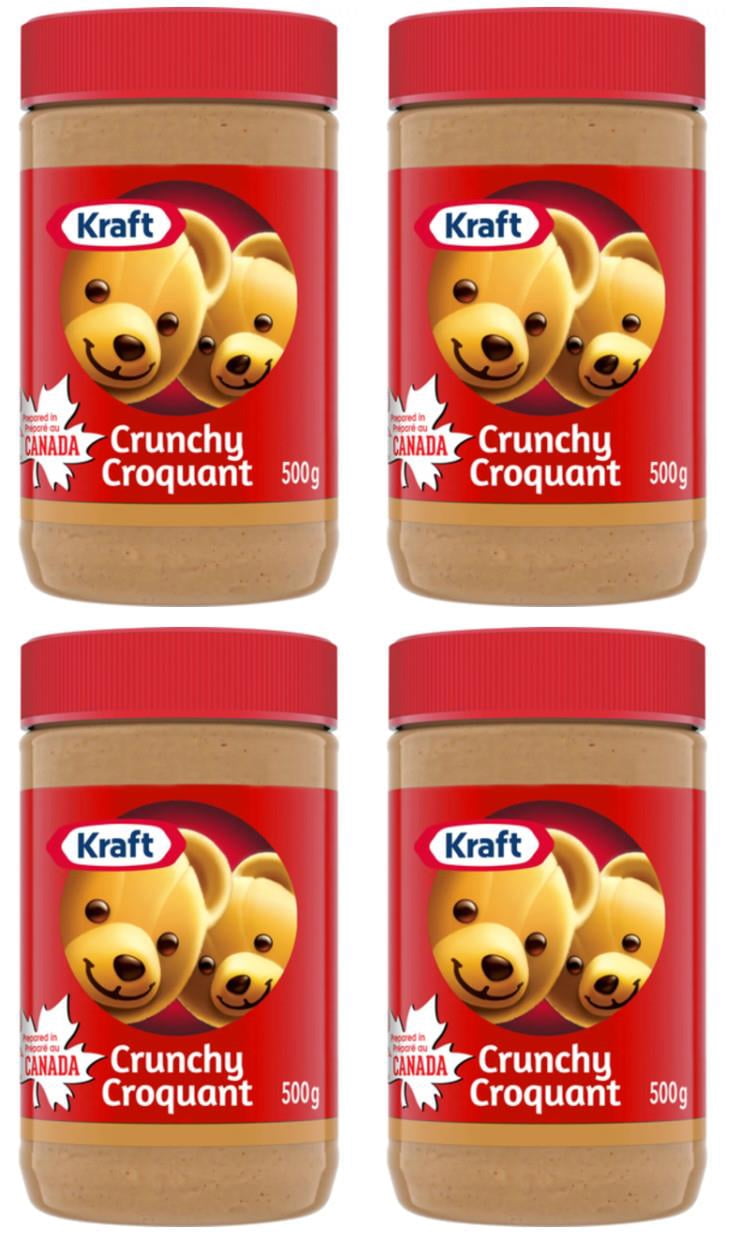 Kraft Peanut Butter Crunchy 500g (4 Pack)