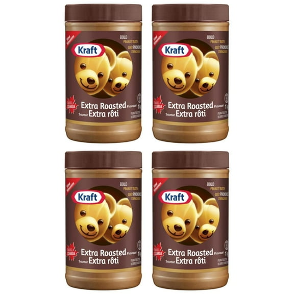 Kraft Peanut Butter Extra Roasted Flavour 1kg (4 Pack)