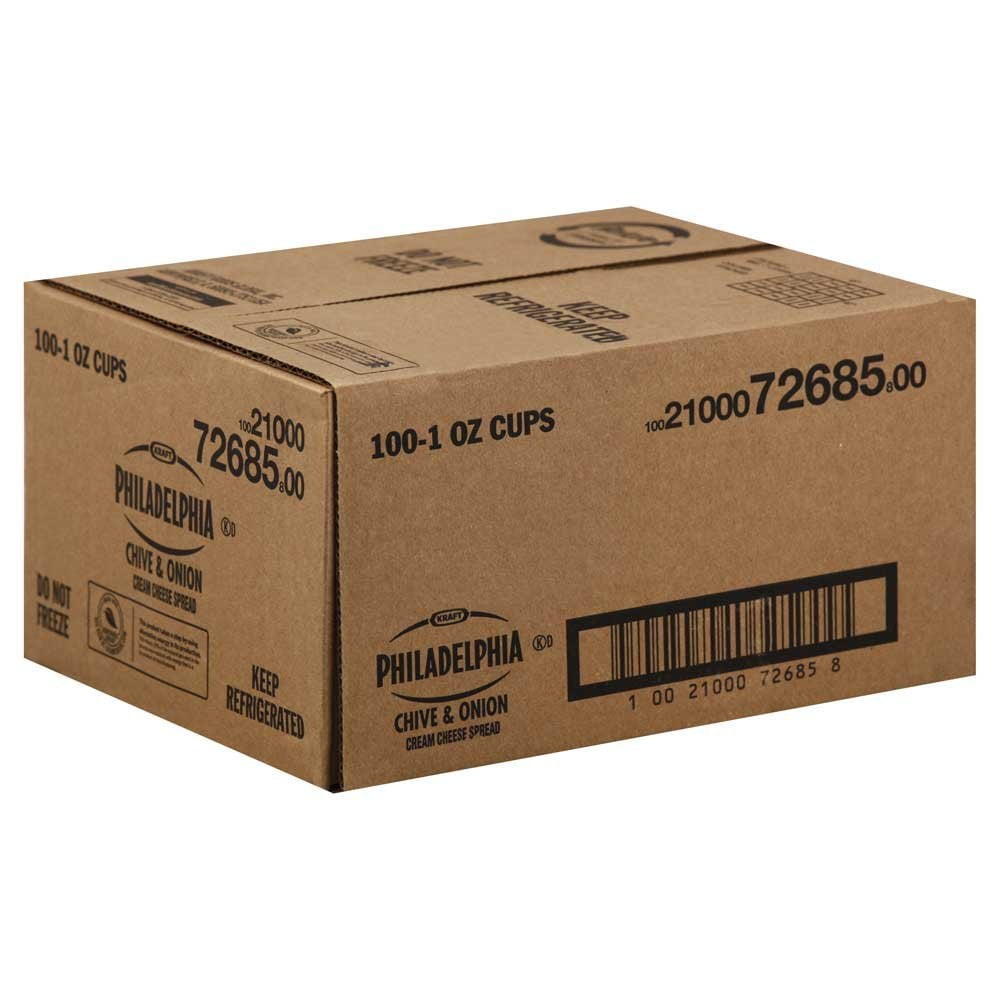 Kraft Philadelphia Chive and Onion Cream Cheese - Cup, 1 Ounce