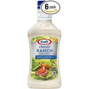 (6 pack) Kraft Classic Ranch Dressing, 16 fl oz Bottle