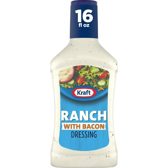 Kraft Ranch Dressing with Bacon, 16 fl oz Bottle