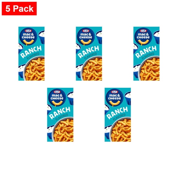 Kraft Ranch Flavored Mac & Cheese Macaroni and Cheese Dinner, Box 7.25 oz - 5 Pack