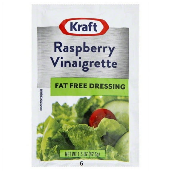 Kraft Free Raspberry Vinaigrette Dressing, Indidivual Packets, 1.5 Ounce. 60 per case