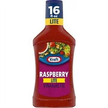 Kraft Raspberry Vinaigrette Lite Salad Dressing, 16 fl oz Bottle (Pack of 8)