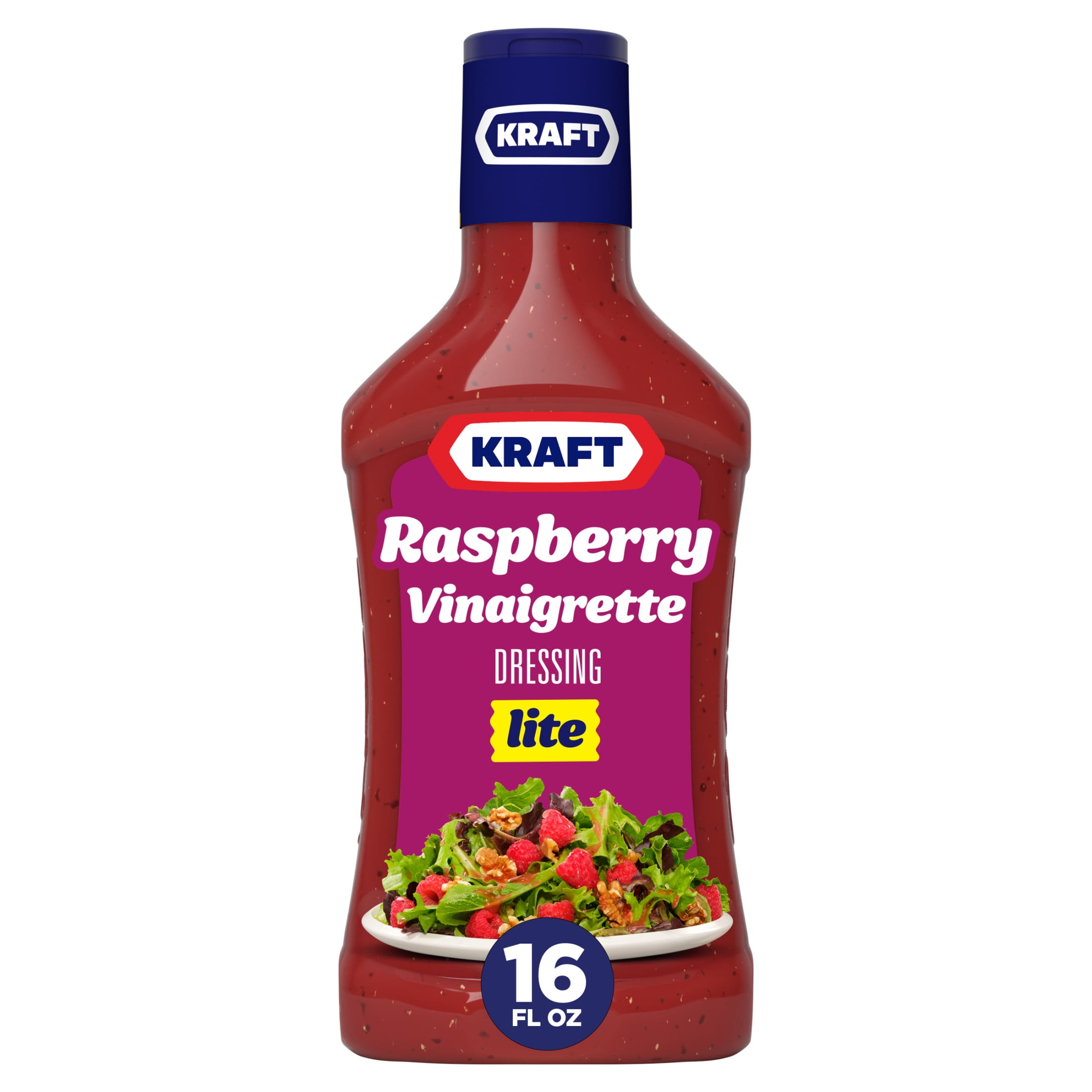 Kraft Raspberry Vinaigrette Lite Salad Dressing, 16 fl oz Bottle