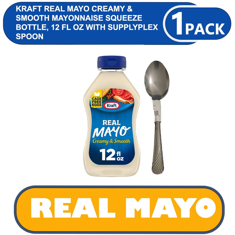 Kraft Real Mayo Creamy & Smooth Mayonnaise Squeeze Bottle, 12 fl oz