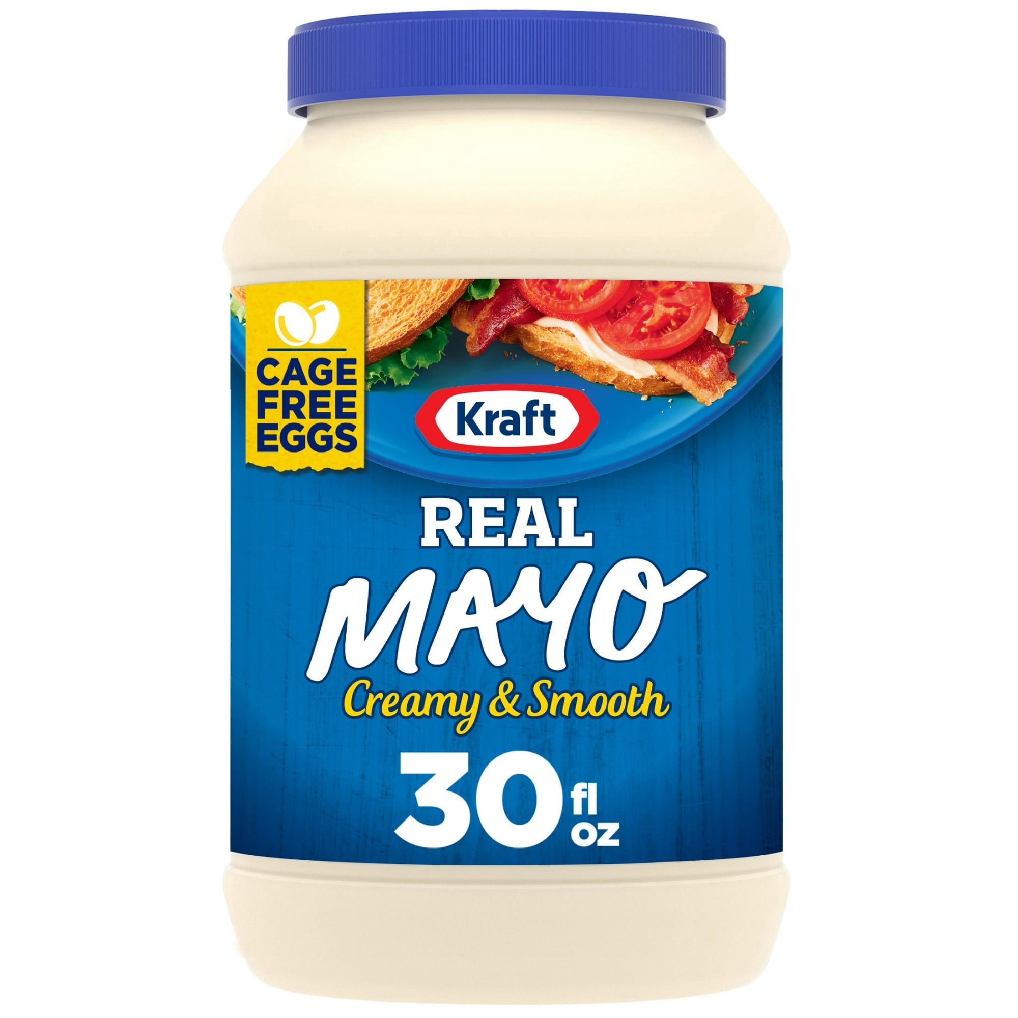 Kraft Real Mayo Creamy & Smooth Mayonnaise for a Keto and Low Carb Lifestyle 30 fl oz Jar (Pack of 4)