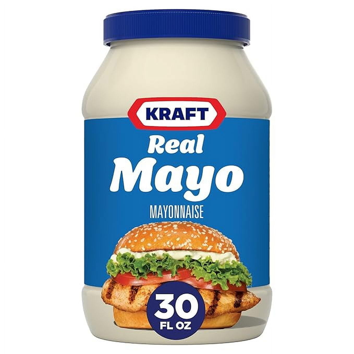 Kraft Real Mayo Creamy & Smooth Mayonnaise, for a Keto and Low Carb Lifestyle, 30 fl oz Jar