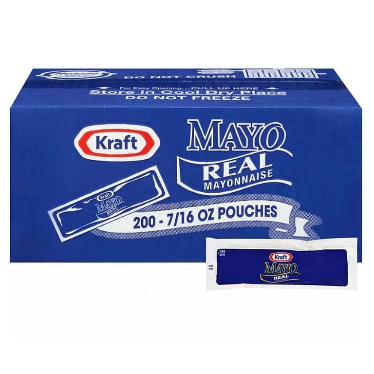Kraft Real Mayo Mayonnaise, Single Serve Packets, Creamy Light