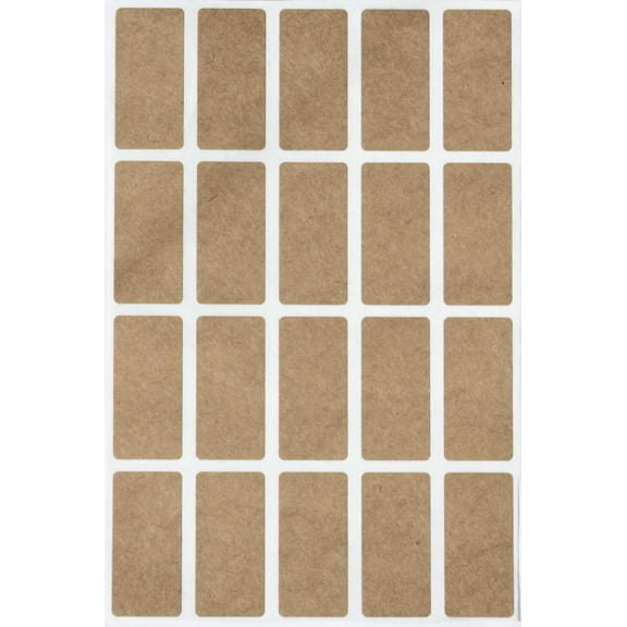 Kraft Rectangle Folder File Labels 1.57 inch x 0.75 inch - Color Coding Stickers (40mm x 19mm) - 300 Pack by Royal Green