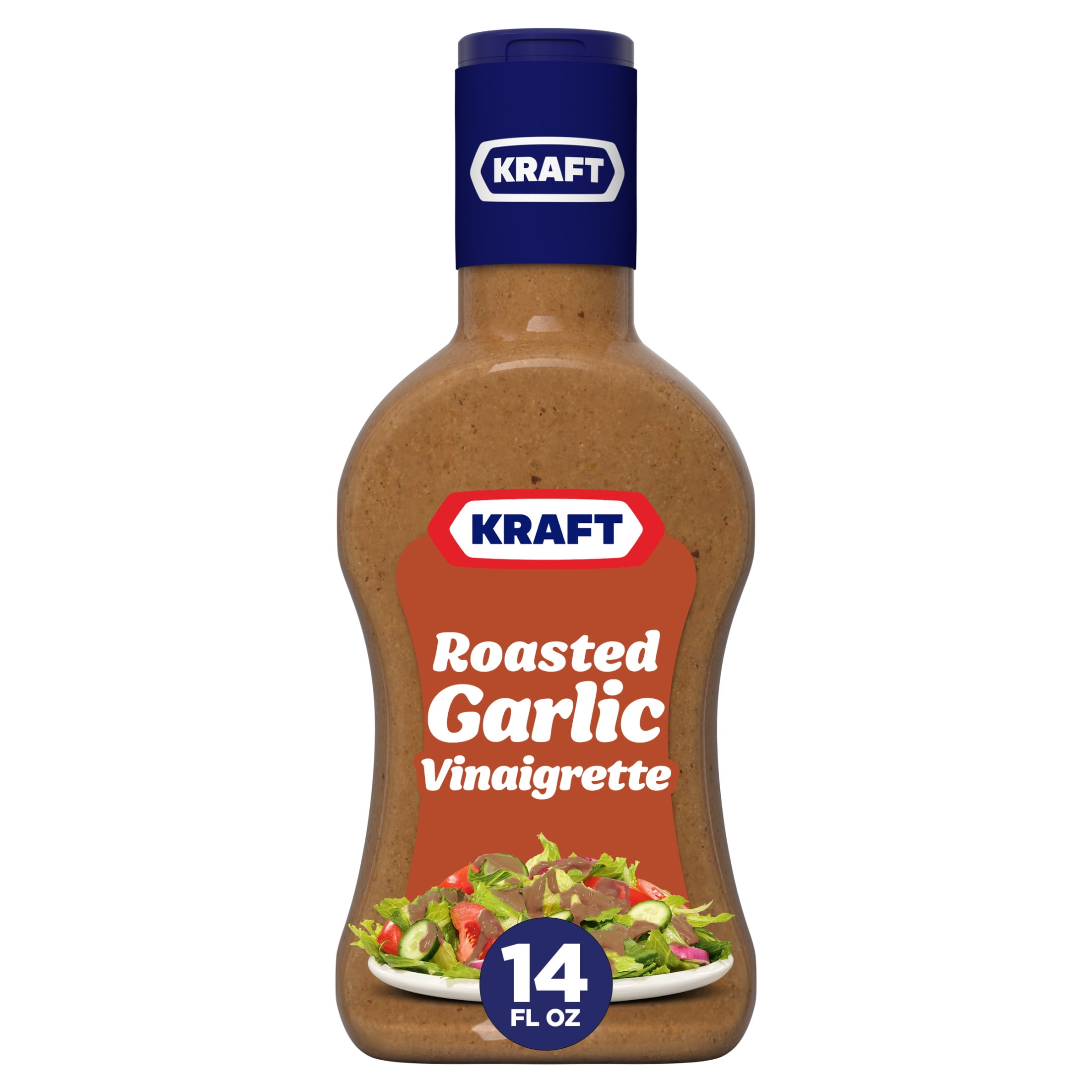 Kraft Roasted Garlic Vinaigrette, 14 fl oz Bottle