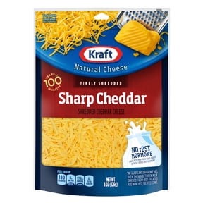 Kraft Natural Sharp Cheddar Finely Shredded Cheese, 8 oz Bag