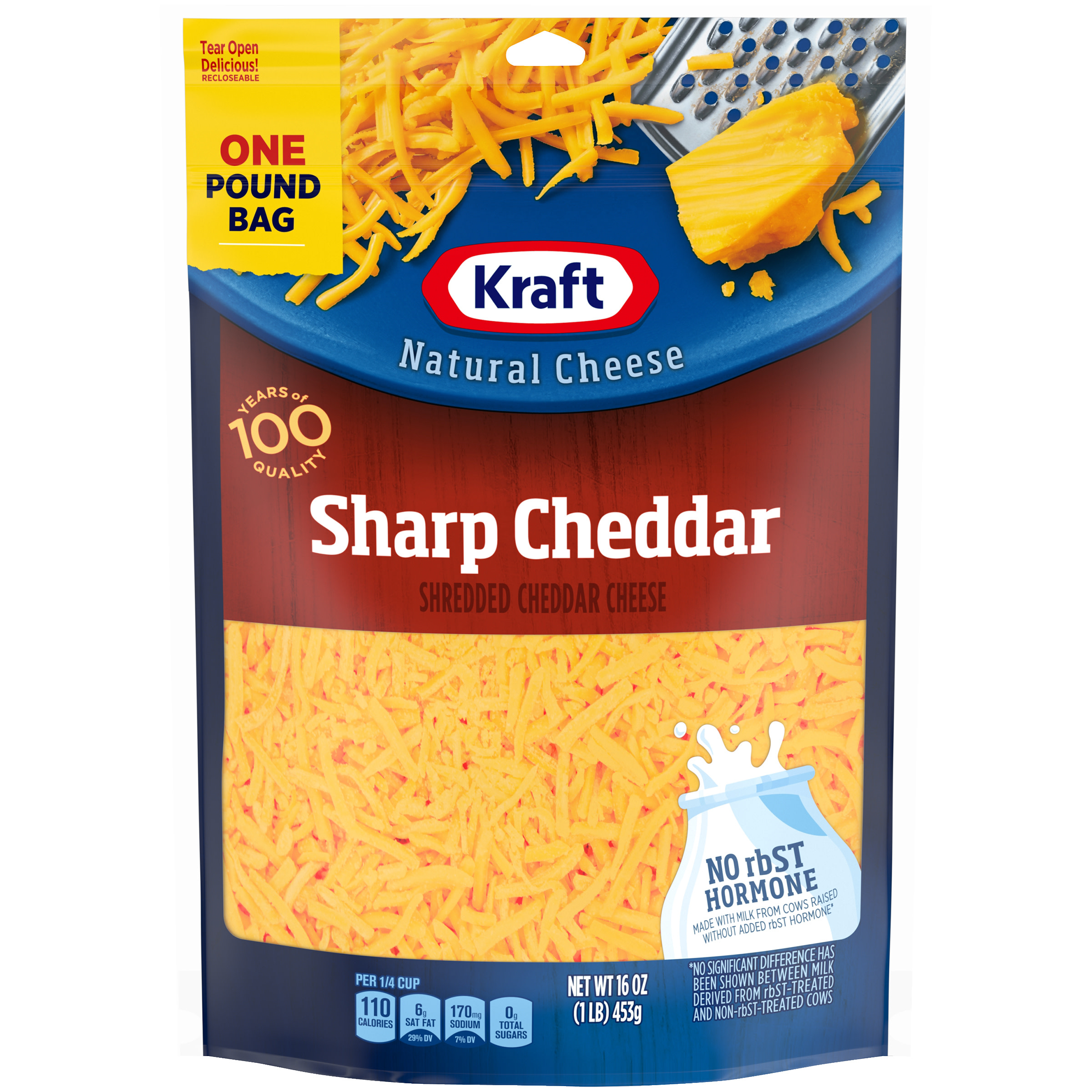 Kraft Mexican Style Cheddar Jack Shredded Cheese, 16 oz Bag