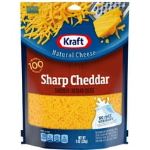 Kraft Sharp Cheddar Shredded Cheese, 8 oz Bag