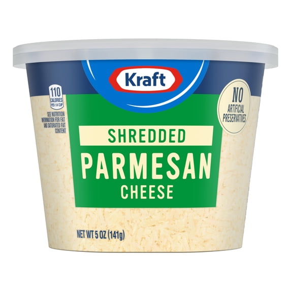 Kraft Natural Shredded Parmesan Cheese, 5 oz Tub