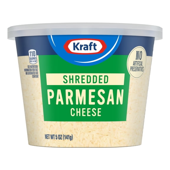 Kraft Natural Shredded Parmesan Cheese, 5 oz Tub