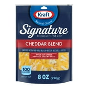 Kraft Signature Shredded Natural Cheese Cheddar Blend, 8 oz.