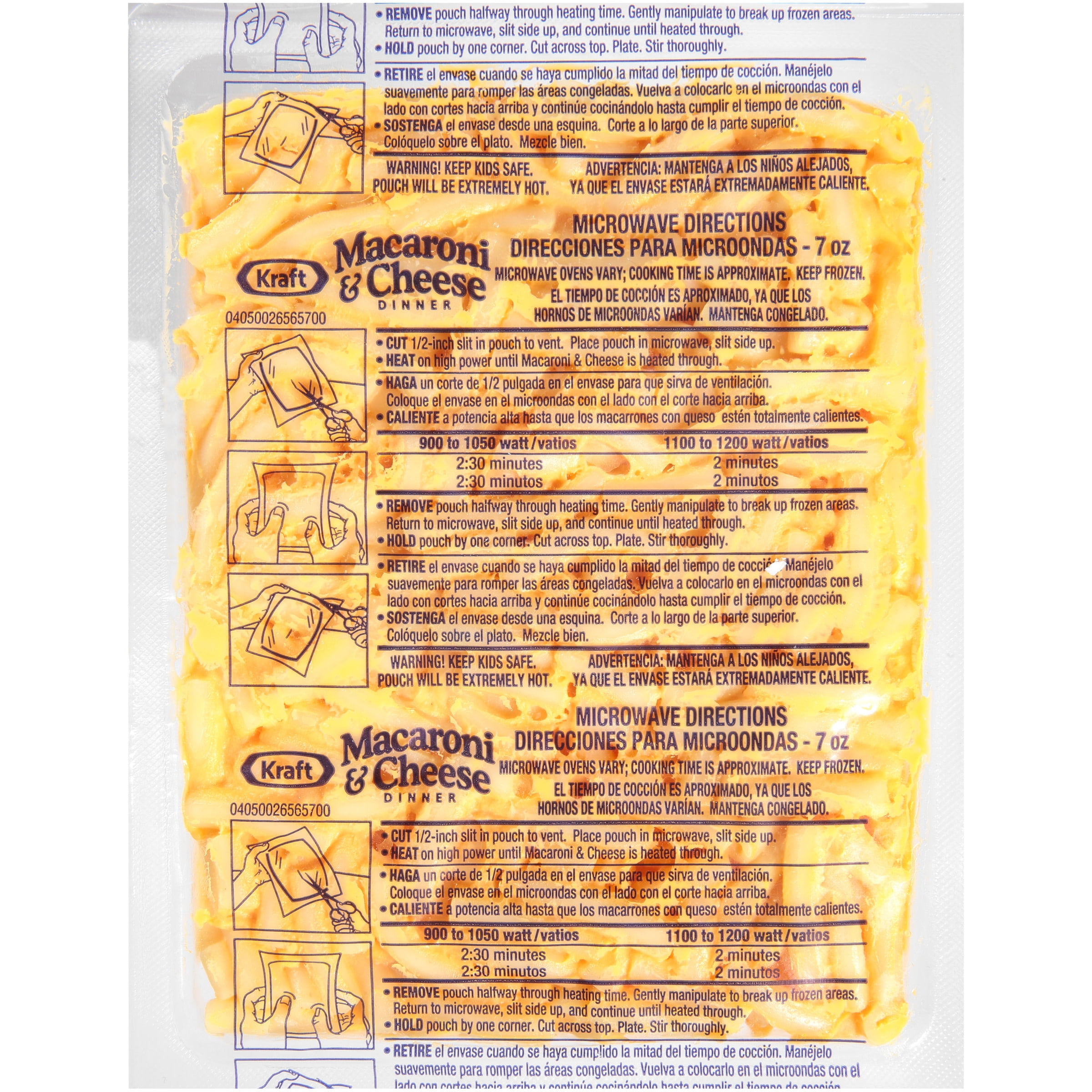 Kraft Single Serve Frozen Mac & Cheese, 7 oz. Pouches, 36 Per Case