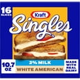 Kraft Singles 2 Milk White American Cheese Slices, 16 Ct Pk