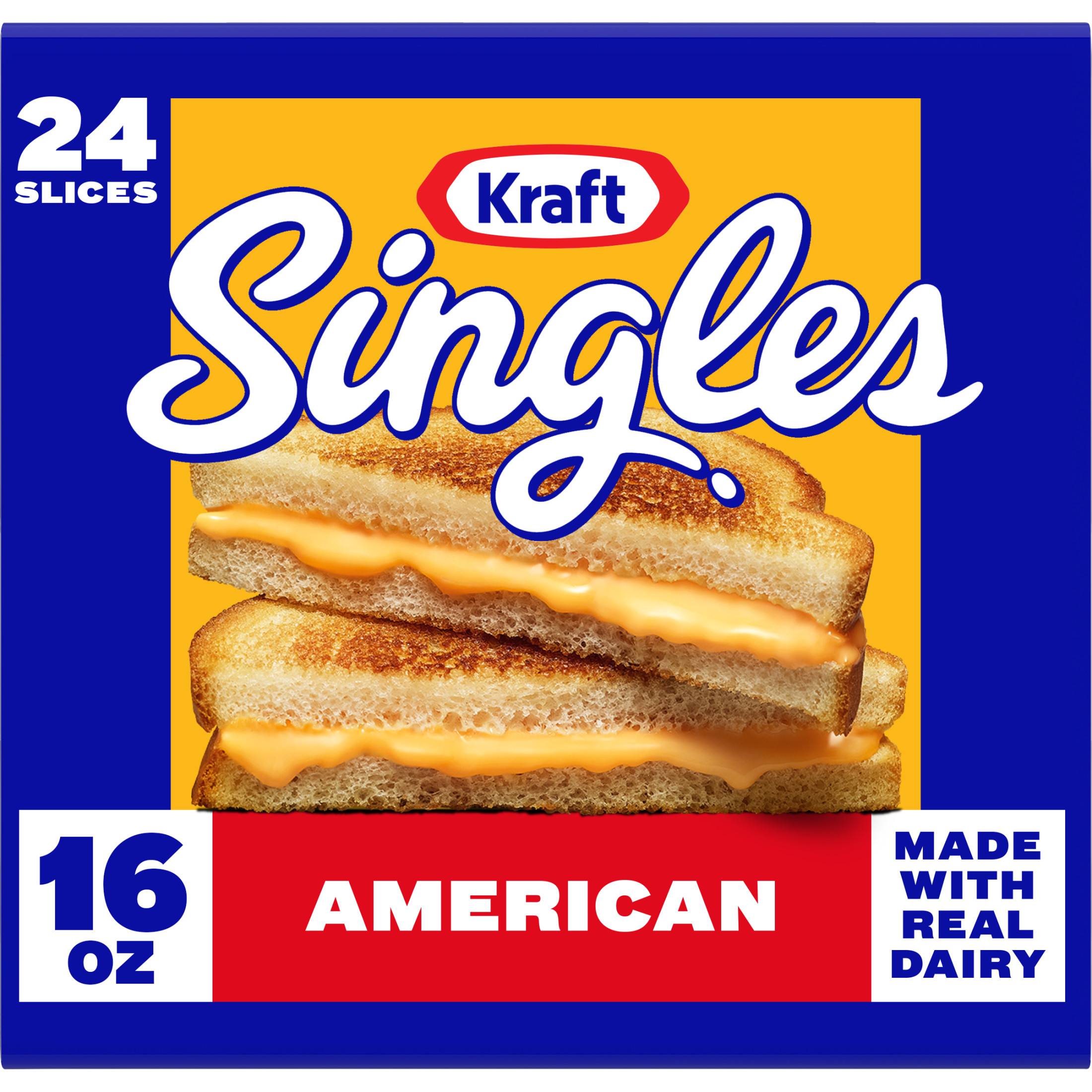 Kraft Singles American Cheese Slices, 24 Ct Pk - image 1 of 15