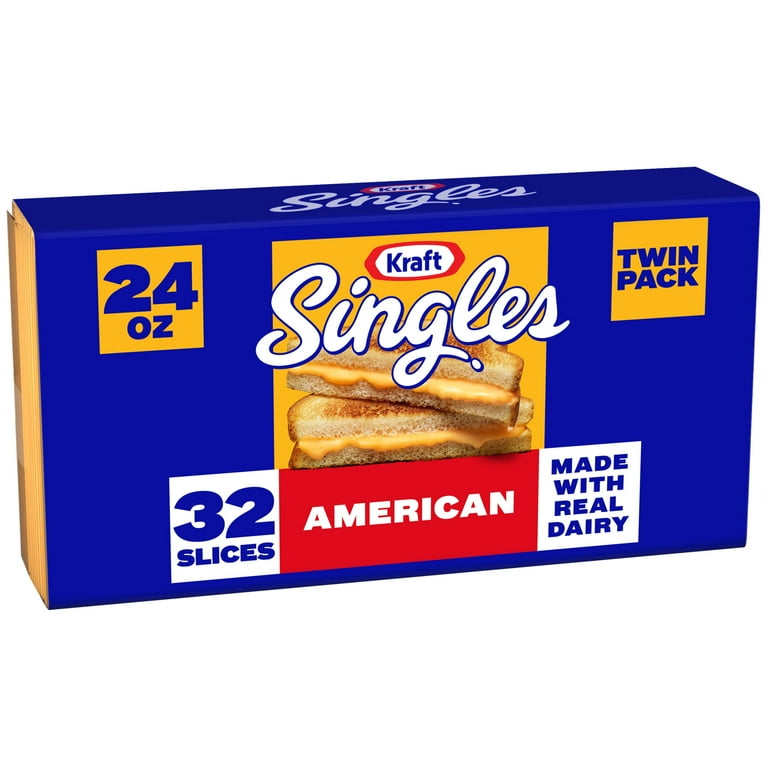 cheese Kraft Singles American Cheese Slices Twin Pk, 32 Ct Pk