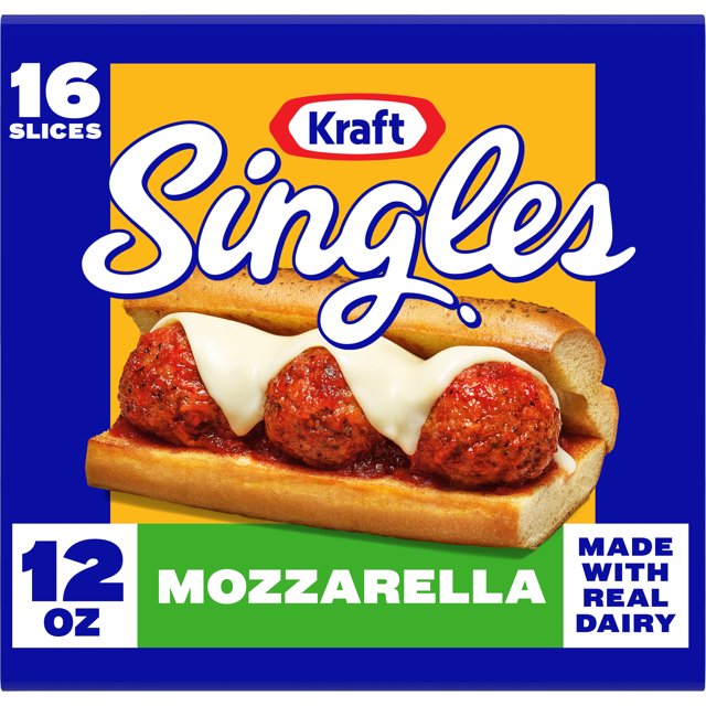Kraft Singles Mozzarella Cheese Slices, 16 Ct Pk