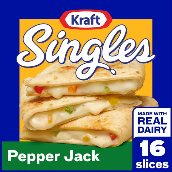 Kraft Singles Pepper Jack Slices, 16 ct Pack