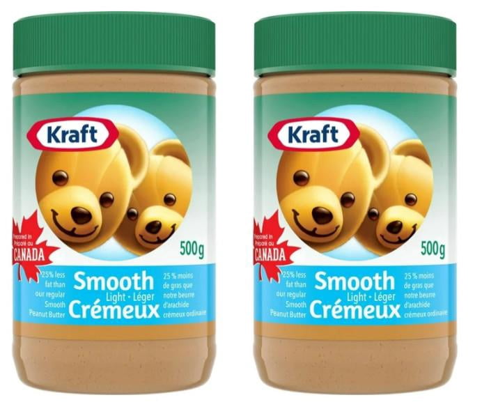 Kraft Smooth Light Peanut Butter, 500g (2 Pack)