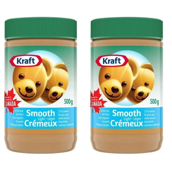 Kraft Smooth Light Peanut Butter, 500g (2 Pack)