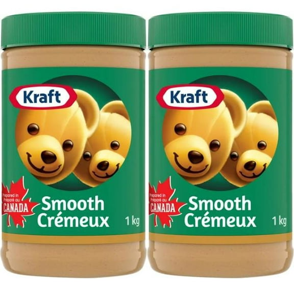 Kraft Smooth Peanut Butter, 1kg (2 Pack)