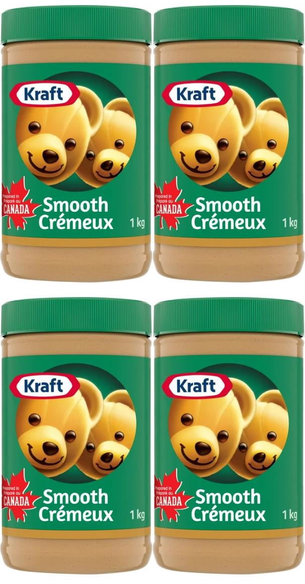Kraft Smooth Peanut Butter, 1kg (4 Pack)