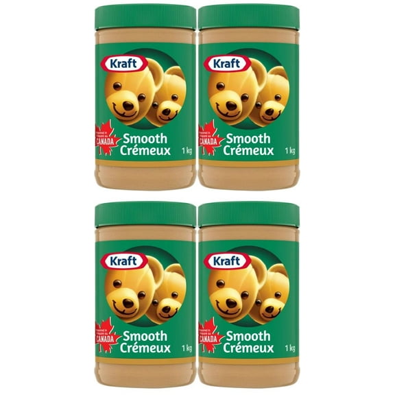 Kraft Smooth Peanut Butter, 1kg (4 Pack)