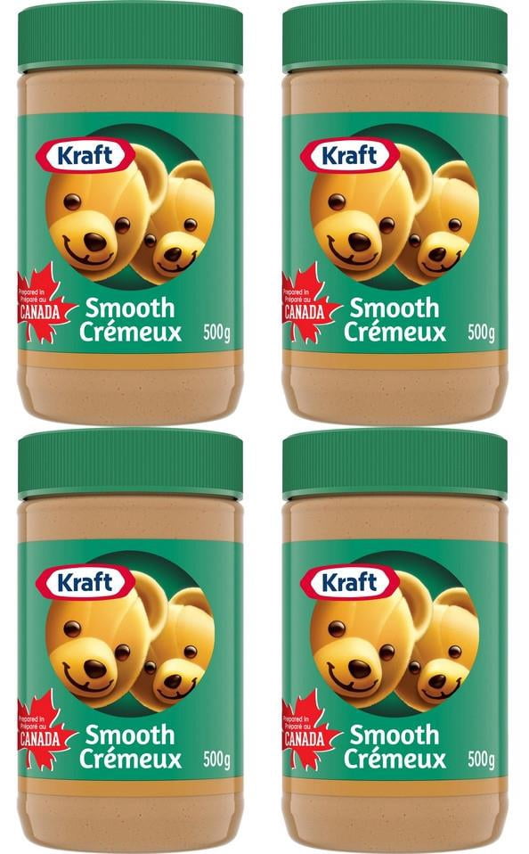 Kraft Smooth Peanut Butter, 500g (4 Pack)