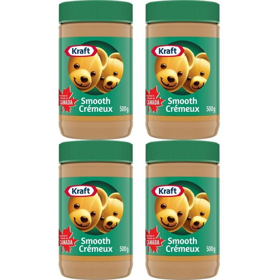 Kraft Smooth Peanut Butter, 500g (4 Pack)