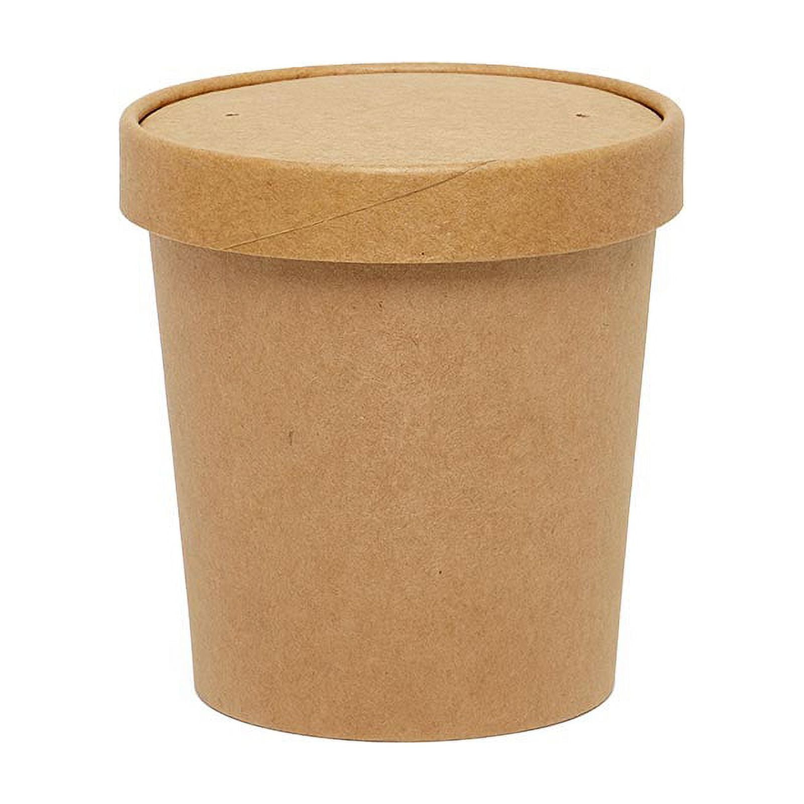 Kraft Soup Containers With Lids, 16 Oz Kraft Soup Container With Lid