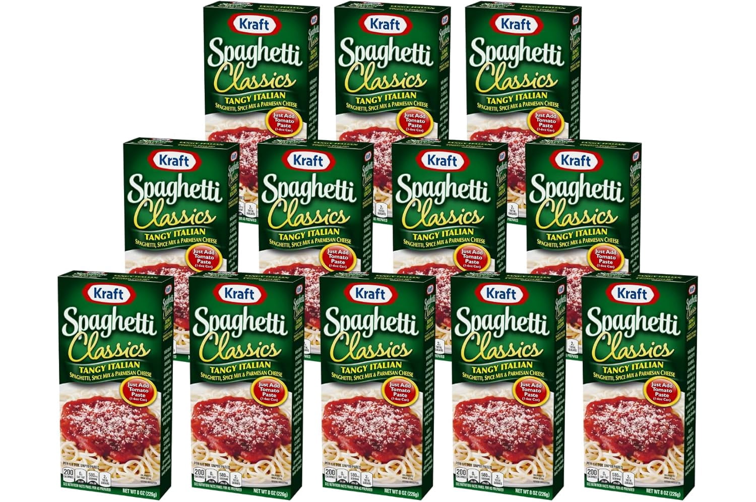 Kraft Spaghetti Classics, Tangy Italian, 8 oz (12-Pack)