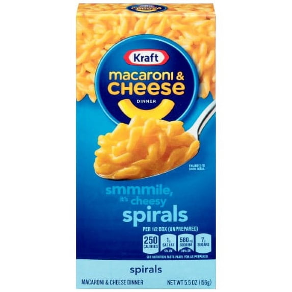 Kraft Spirals Macaroni & Cheese Dinner 5.5oz (Pack of 4)