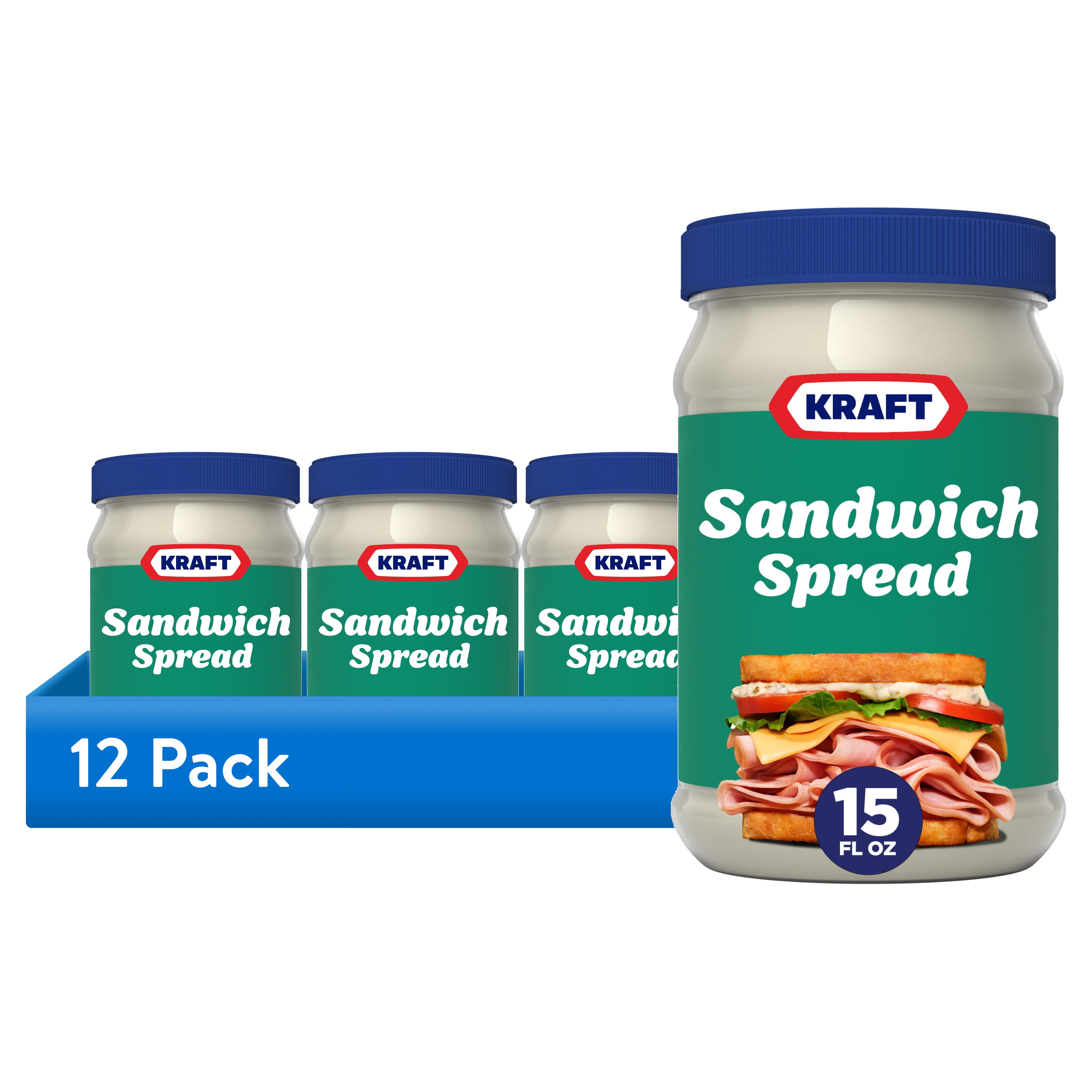 (12 pack) Kraft America's Favorite Sandwich Spread, 15 fl oz Jar, Shelf-Stable