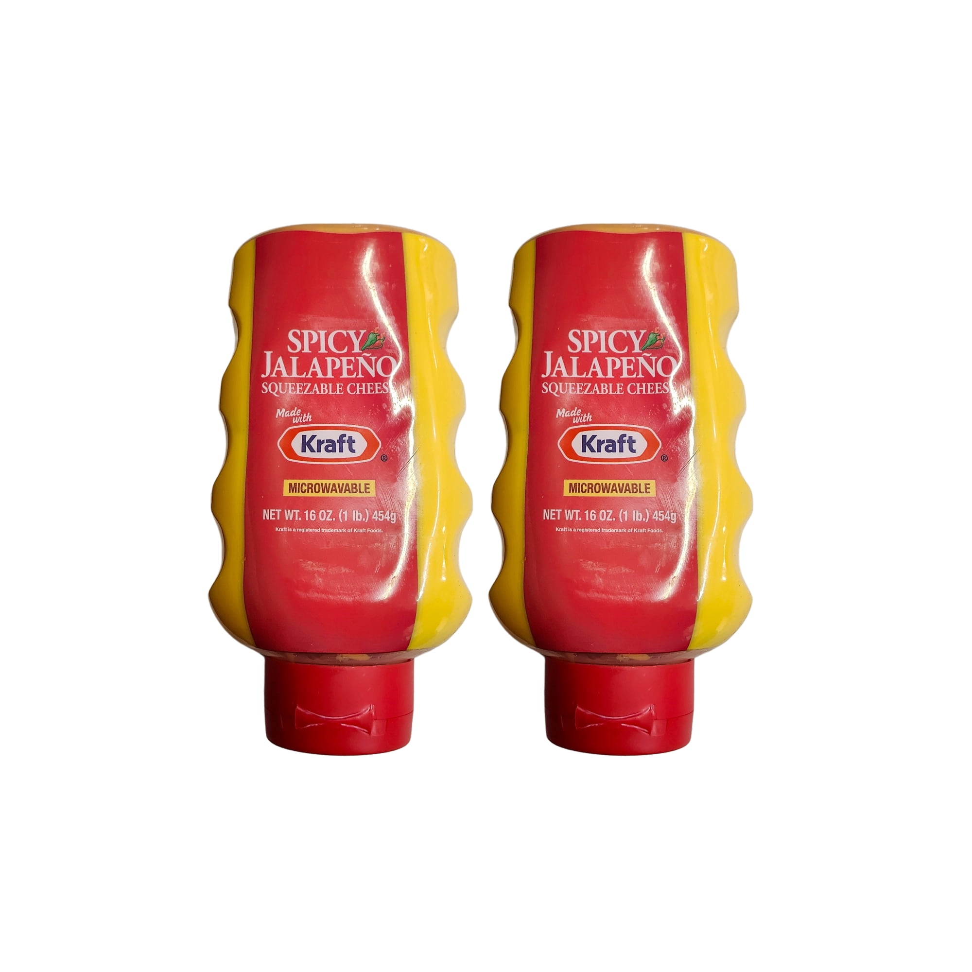 Kraft Squeezable Microwavable Spicy Jalapeno Cheese, 2 Pack, 16 oz