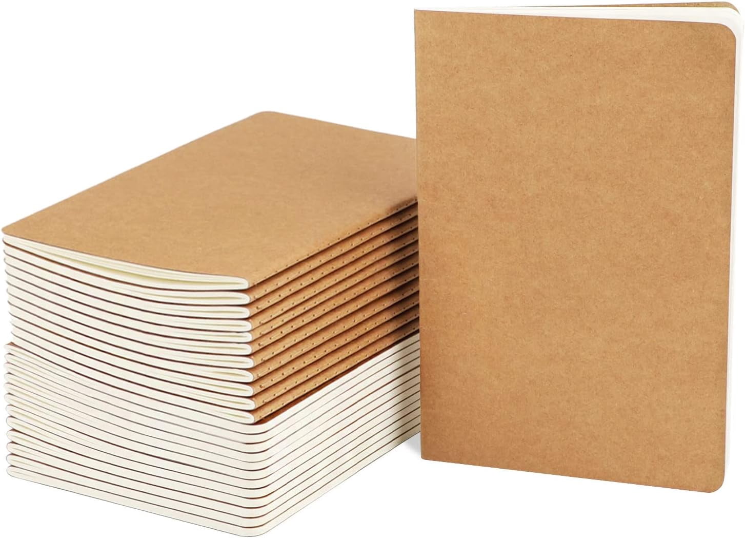 24 Pack Kraft Notebooks Bulk, A5 Unlined Journals Travel Notebooks - View #12