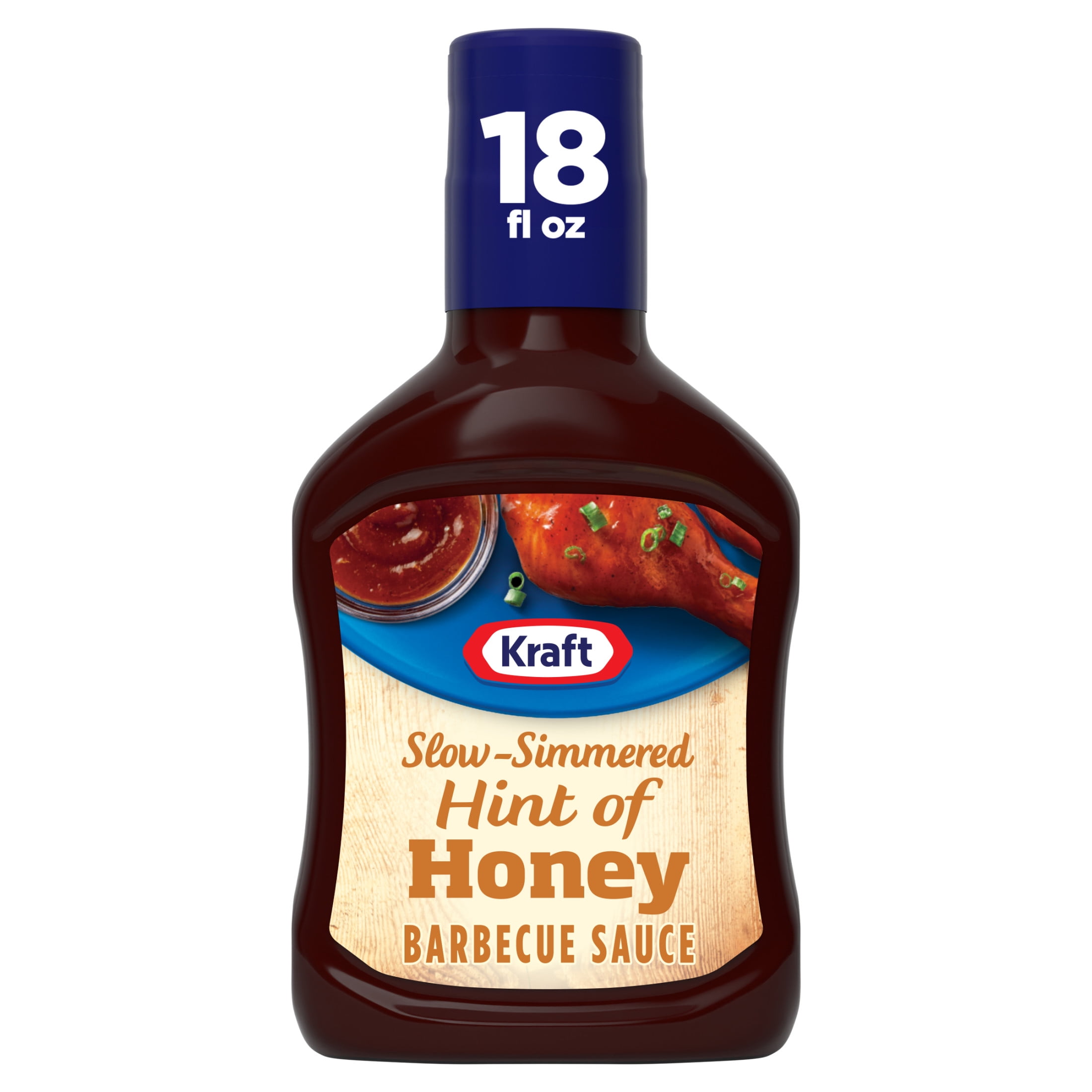 Kraft Sweet Honey Slow-Simmered Barbecue BBQ Sauce, 18 oz Bottle