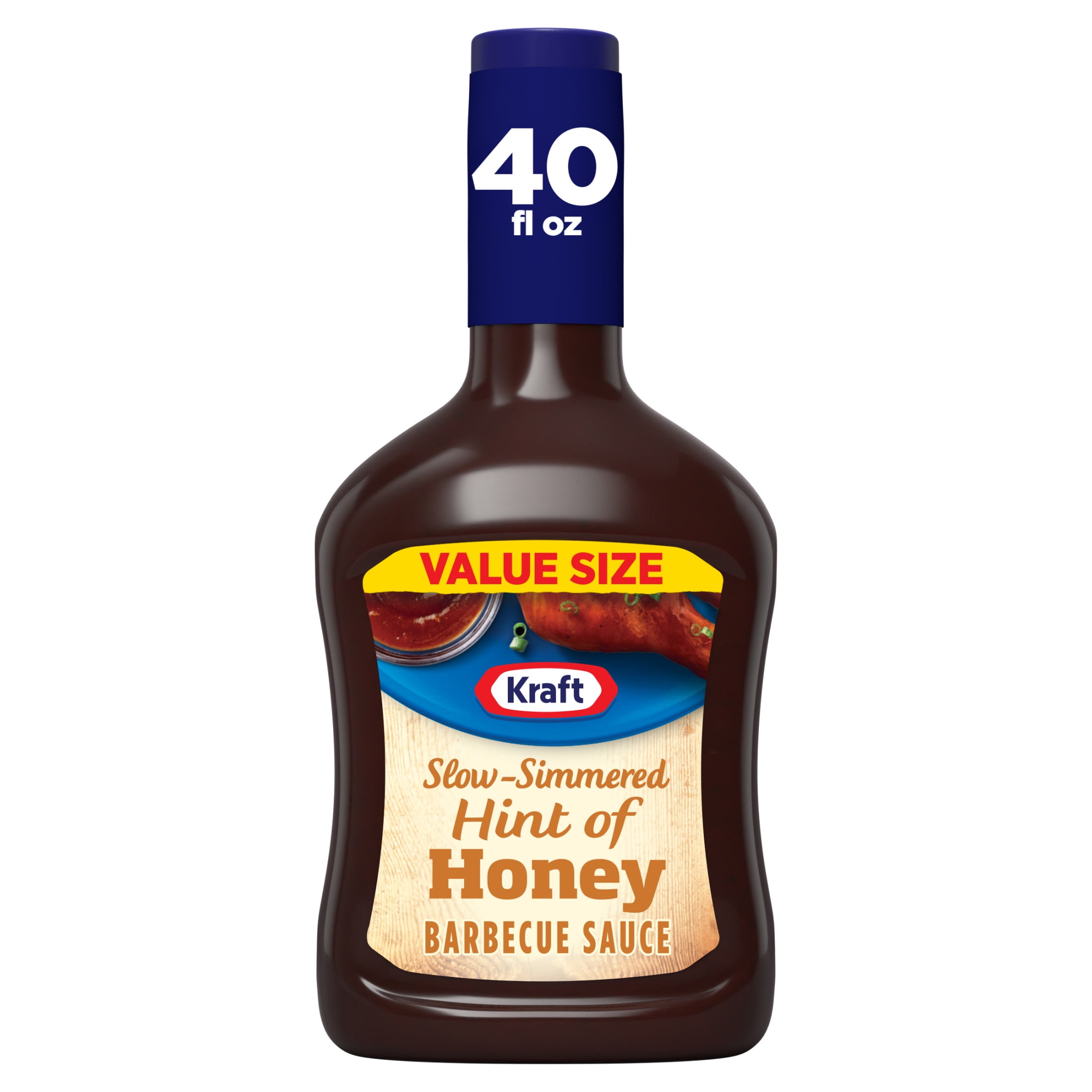 Kraft Sweet Honey Slow-Simmered Barbecue BBQ Sauce Value Size, 40 oz Bottle
