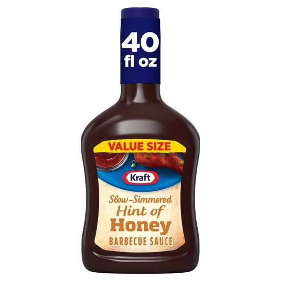 Kraft Hint of Honey Slow-Simmered Barbecue Sauce Value Size, 40 oz Bottle
