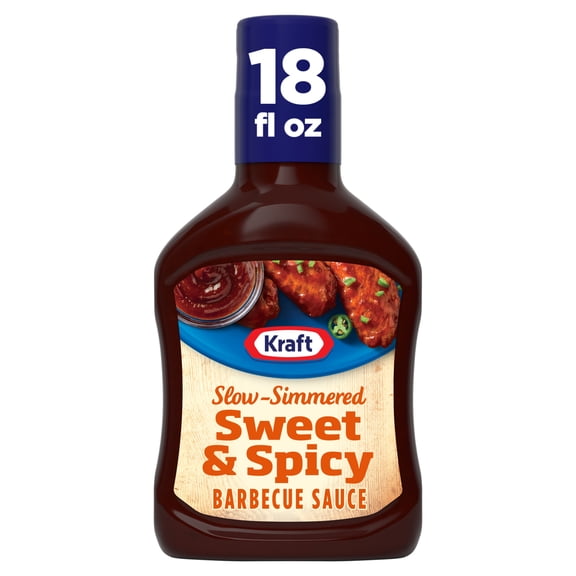 Kraft Sweet & Spicy Slow-Simmered Barbecue Sauce, 18 oz Bottle