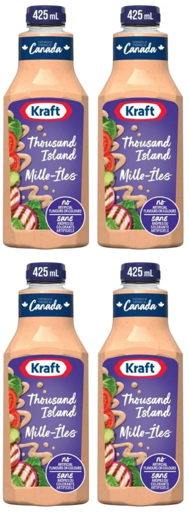 Kraft Thousand Island Salad Dressing, 425ml (4 Pack) - Walmart.com