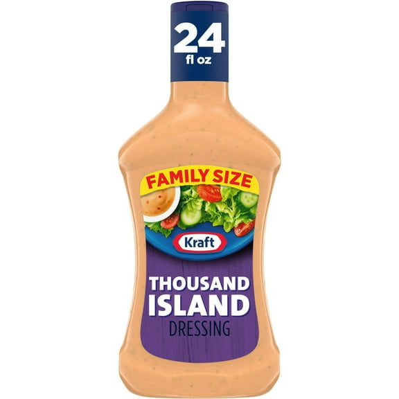 Kraft Thousand Island Salad Dressing Family Size 24 fl oz Bottle (Pack of 4)