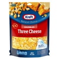 Kraft Three Cheese Blend Cheese Crumbles, 8 oz Bag