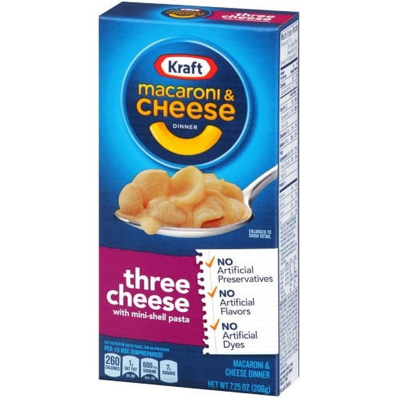 Kraft Three Cheese Macaroni & Cheese Dinner (Pack of 2)
