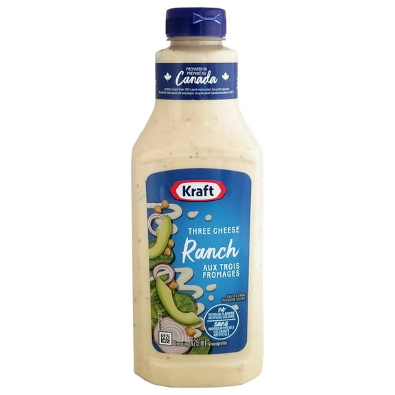 Kraft Three Cheese Ranch Salad Dressing, 425mL/15 fl. oz